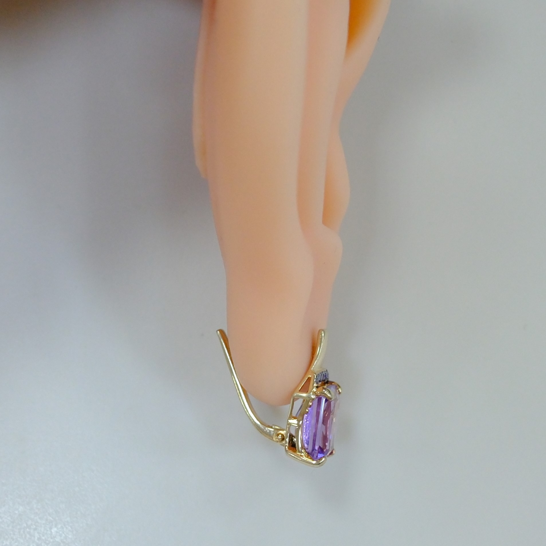Серебряные серьги с аметистами